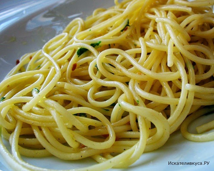 Спагетти с чесноком