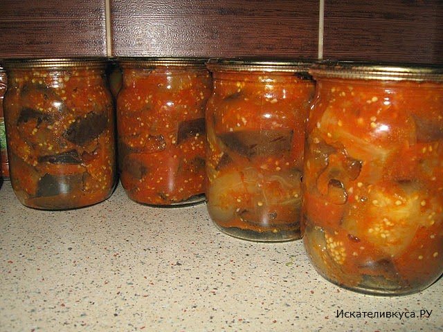 Баклажаны в томатах