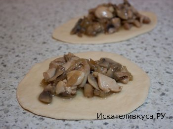 Пирожки с курицей и грибами   
