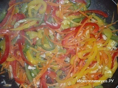 Салат Фунчоза с овощами